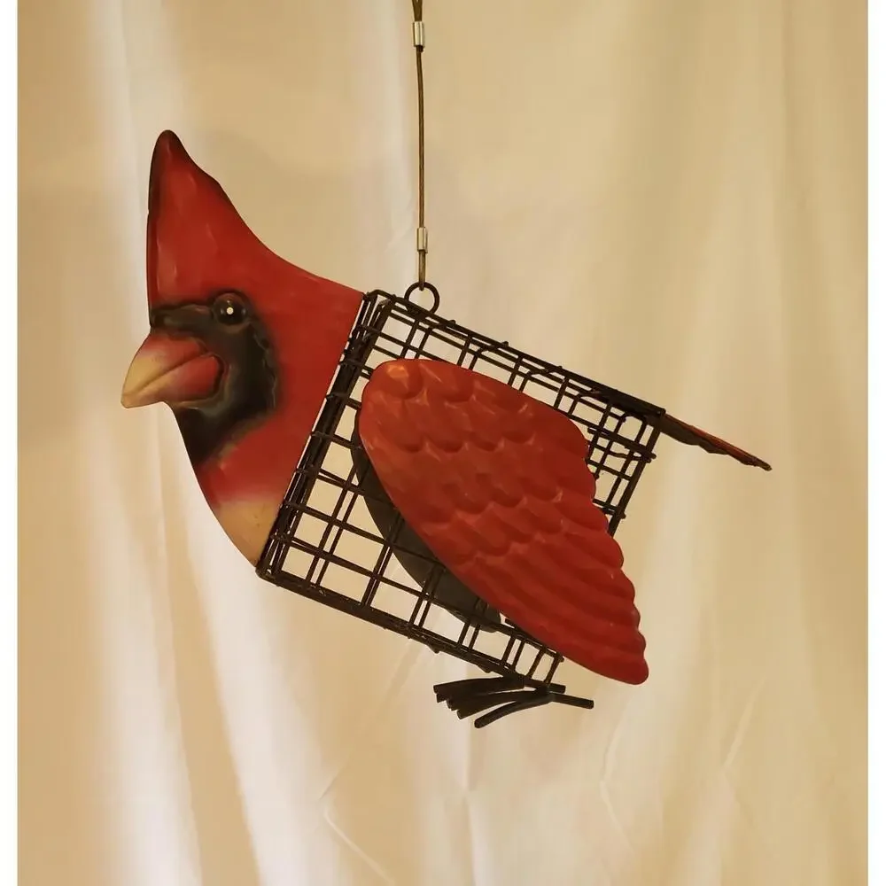 Red Cardinal Hanging Suet Feeder